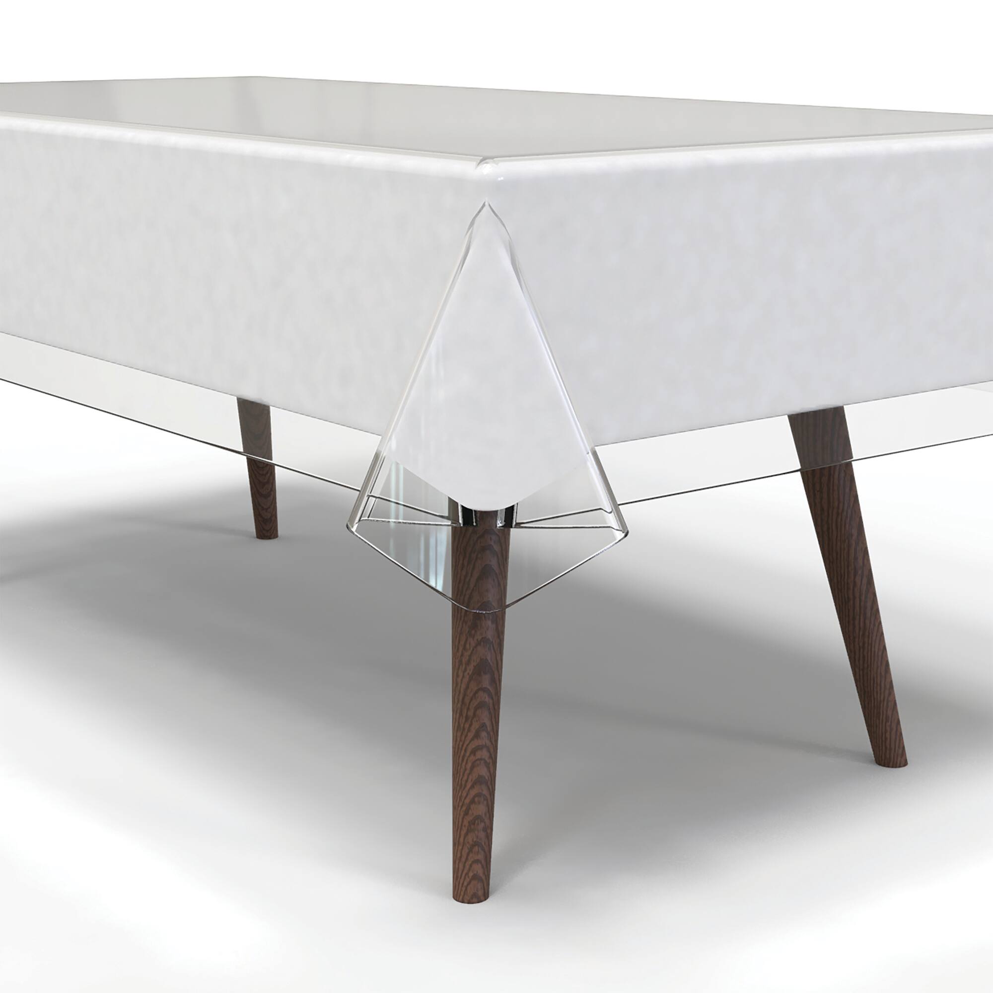 Home Details 90" Clear Tablecloth Protector